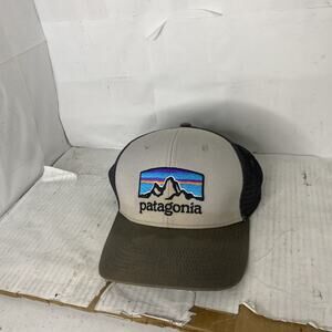 Patagonia Netplus SnapBack Hat Cap Mens Gray Blue Trucker Mesh Hiking Outdoors
